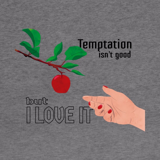 Sin tentation with text black by DoubleAStore
